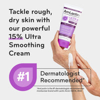 Thumbnail for AmLactin Ultra Smoothing - Therapeutic Hand Cream for Dry Cracked Hands - No-Scrub Exfoliator and Moisturizer with 15% Lactic Acid AHA, 4.9 oz (Packaging May Vary)