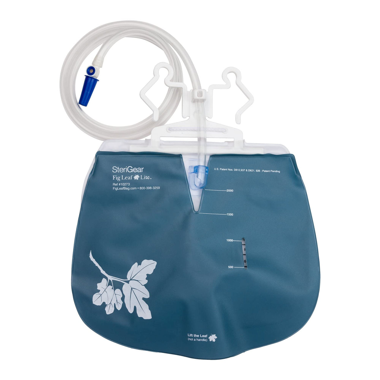 Fig Leaf Lite Urinary Drain Bag, Anti-Reflux Valve 2000 mL Vinyl, 10273-1 EA