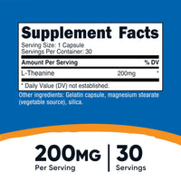 Thumbnail for Nutricost L-Theanine 200mg, 30 Capsules