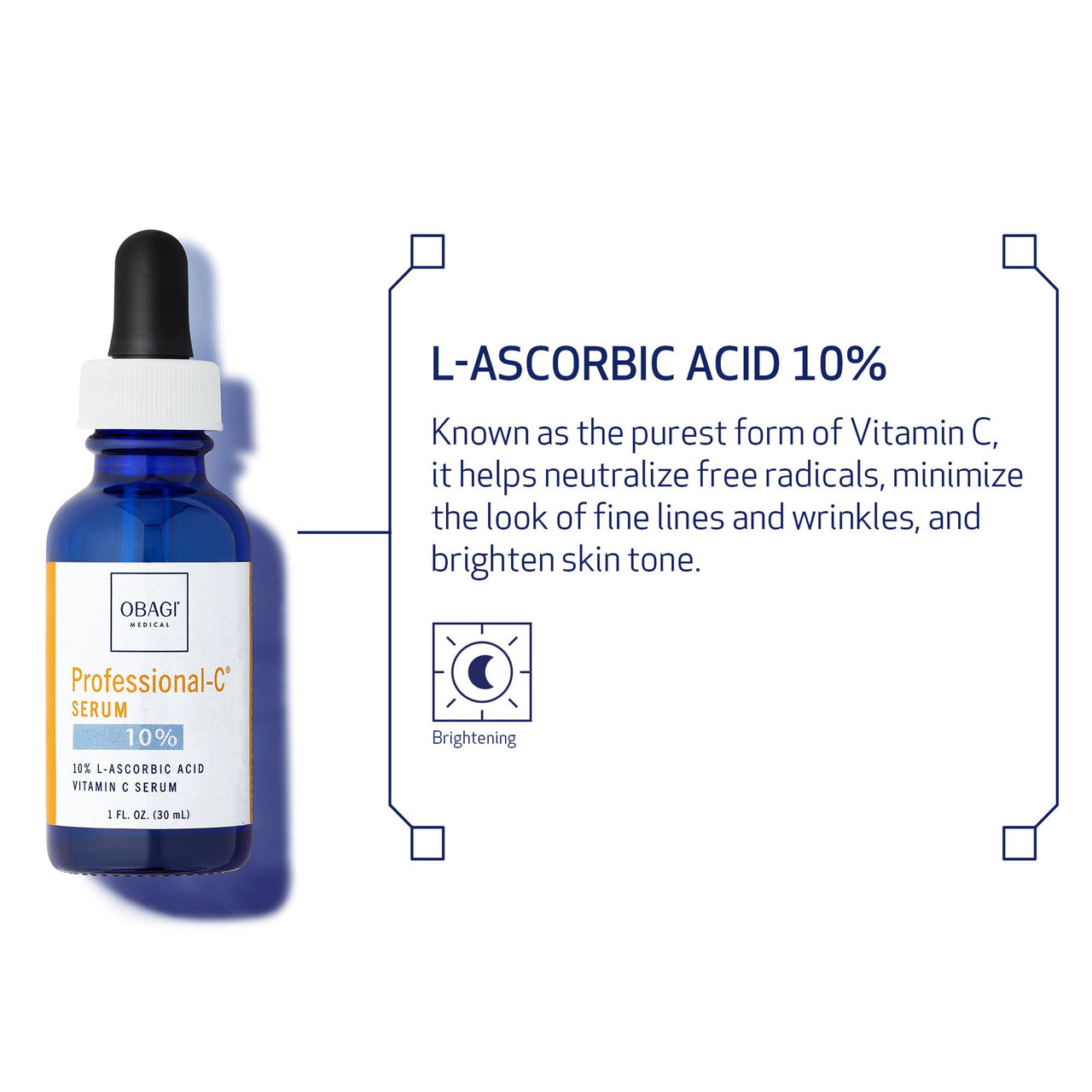 Obagi Professional-C 10% Vitamin C Serum – Helps Brighten Skin Tone and Minimize the Appearance of Fine Lines & Wrinkles – Safe for Sensitive Skin – 0.42 oz