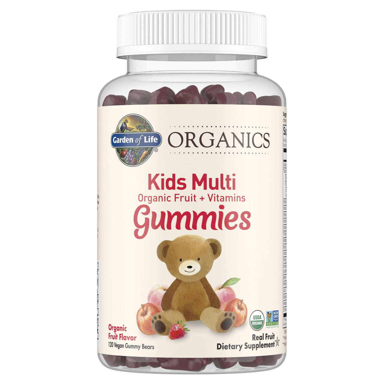 Garden of Life Organic Kids Fruit Gummy Vitamins 120ct & Magnesium Citrate Gummies for Stress Support 60ct