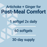 Thumbnail for Life Extension Bloat Relief, Artichoke, Ginger, Fennel and Turmeric for Digestive Health, Supports Bloating Relief and Promotes Digestive Comfort, Gluten Free, Non-GMO, 60 softgels