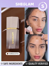 Thumbnail for SHEGLAM Sun Sculpt Cool Toned Liquid Contour Stick Long Lasting Cream Bronzer Makeup - Terracotta