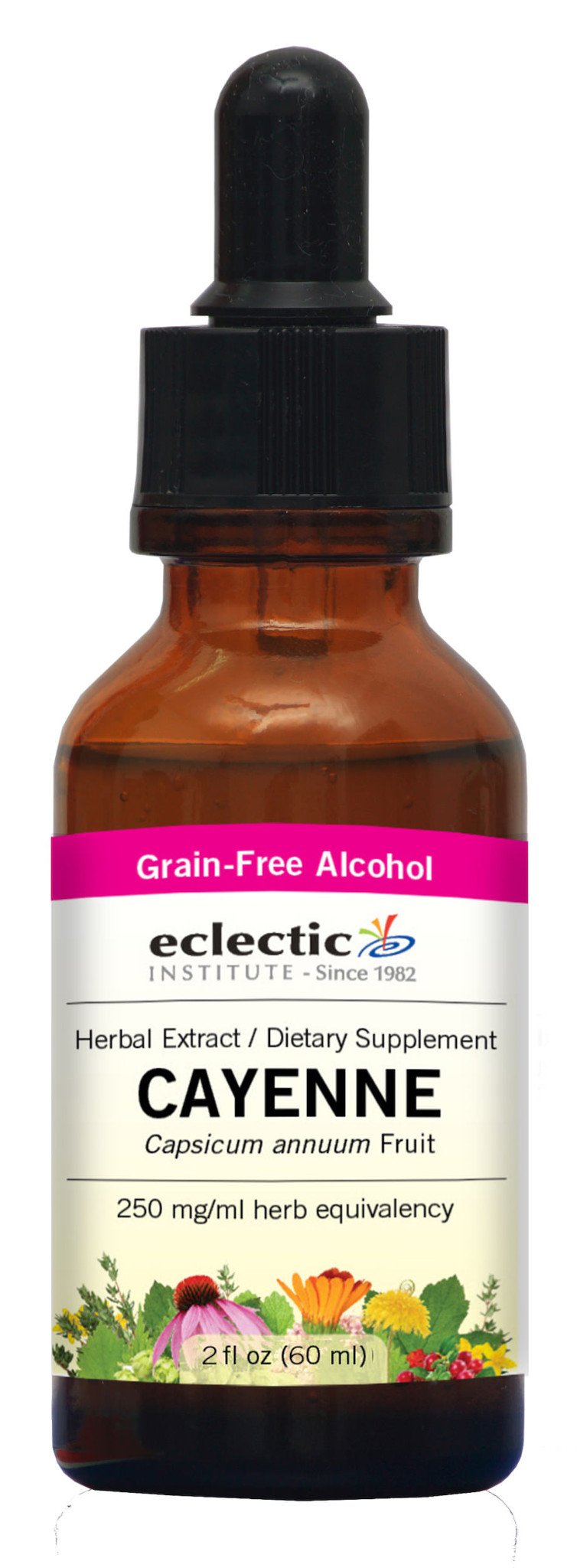 Eclectic Herb - Cayenne Extract | Circulatory Support | Liquid Herbal Supplement | Vegan, Non-GMO, Gluten-Free (2 fl oz | 60 ml)