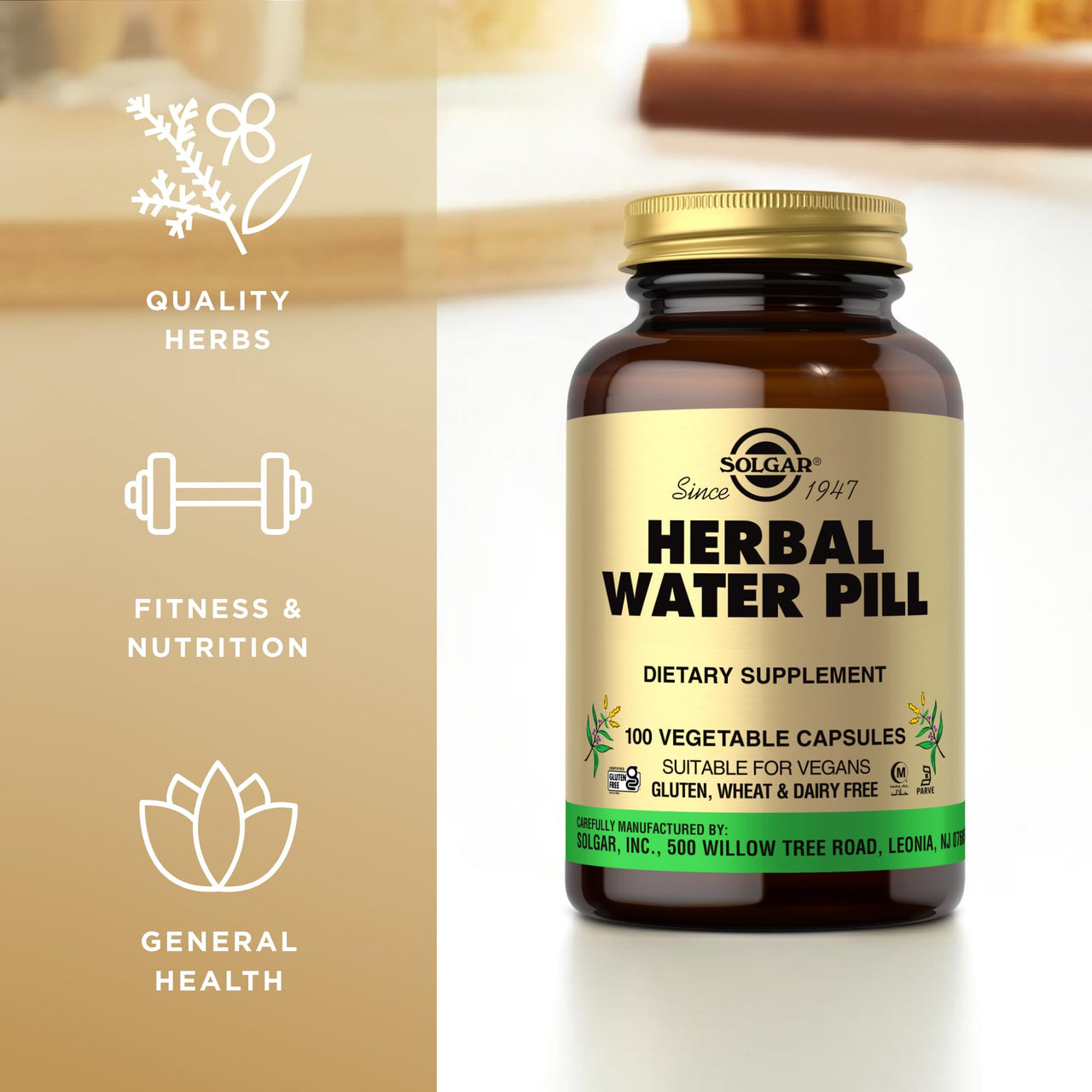 Herbal Water Pill Solgar 100 VCaps