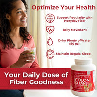 Thumbnail for Health Plus Colon Cleanse Digestive Support | All Natural Daily Fiber for Toxin Elimination To Reduce Bloating | Supports Heart Health | 48 Ounces, 194 Servings