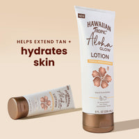 Thumbnail for Hawaiian Tropic Aloha Glow Lotion, 8oz | Tan Extender Lotion, After Sun Tan Extender, After Sun Care with Shea Butter & Cocoa Butter, Hawaiian Tropic Body Moisturizer, Body Cream for Women, 8 fl oz