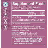 Thumbnail for The Vitamin Shoppe Acai Extract, A Powerful Antioxidant Superfood for Cellular Health (120 Veggie Capsules)