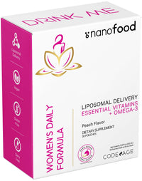 Thumbnail for Codeage Liposomal Women's Daily Vitamins Liquid Pouch Formula, Vegan Omega-3 Liquid Multivitamin Supplement, Biotin, Vitamins A, B, C, D, E, Riboflavin, Berry - Non-GMO - 30 Pouches