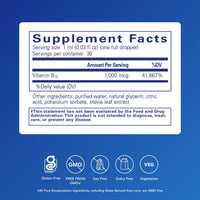 Thumbnail for Pure Encapsulations B12 Liquid | 1,000 mcg Vitamin B12 (Methylcobalamin) Supplement to Support Nerves, Immune Health, Energy, and Cognitive Function* | 1 fl. oz.