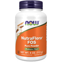 Thumbnail for NOW Foods Supplements, NutraFlora FOS (Fructooligosaccharides) Pure Powder, Prebiotic Fiber, 4-Ounce