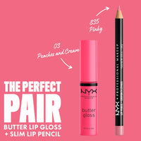 Thumbnail for NYX PROFESSIONAL MAKEUP Butter Gloss, Non-Sticky Lip Gloss - Peaches & Cream (Pink Coral)