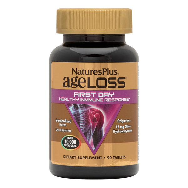 NaturesPlus AgeLoss First Day Healthy Immune Response - 90 Tablets - Vegetarian, Gluten Free - 30 Servings