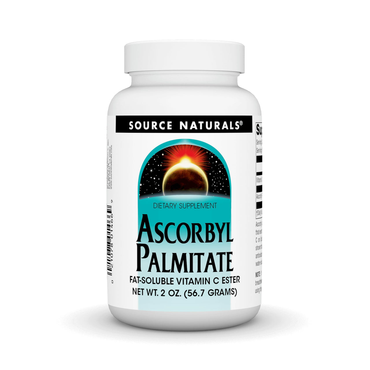 Source Naturals Ascorbyl Palmitate 500mg Powder - Fat-Soluble Vitamin C Ester, Powerful Antioxidant Supplement - 2 oz. Powder