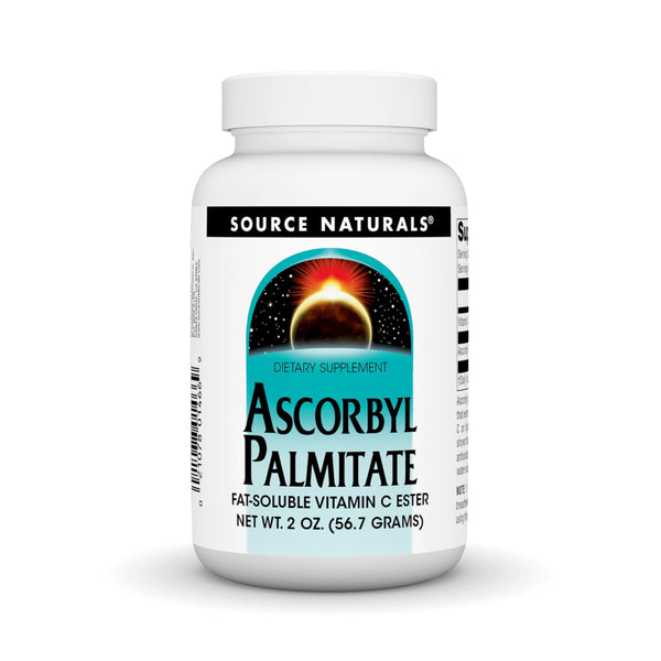 Source Naturals Ascorbyl Palmitate 500mg Powder - Fat-Soluble Vitamin C Ester, Powerful Antioxidant Supplement - 2 oz. Powder