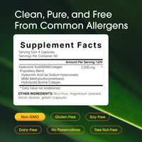 Thumbnail for NatureBell Hyaluronic Acid 2,000mg with Collagen & MSM - 240 Capsules - Skin Hydration, Hair, Nail & Joint Support - Water Soluble Formula for Easy Absorption* - Non-GMO & Gluten-Free