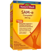Thumbnail for Nature Made SAM-e 200mg Complete, Dietary SAM-e Supplement for Mood Support, 60 Tablets, 30 Day Supply