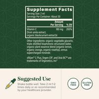 Thumbnail for Global Healing Center USDA Organic Vitamin C Supplement Drops 180mg, Liquid Vitamin C Plant-Based Antioxidant Supplement, Supports Immune System - Vitamina C - Natural Energy for Men and Women (2 Oz)