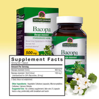 Thumbnail for Nature's Answer Bacopa Monnieri | Helps Improve Memory | NON-GMO| No Preservatives | Gluten-Free, Vegan & Vegetarian â€“ 500mg (90 Capsules)