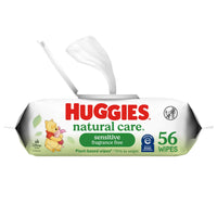 Thumbnail for Huggies Natural Care Sensitive Baby Wipes, Unscented, Hypoallergenic, 99% Purified Water, 1 Flip-Top Pack (56 Wipes Total)