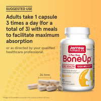 Thumbnail for Jarrow Formulas BoneUp Three Per Day for Bone Density and Skeletal Nutrition, Includes Vitamin D3, K2 (as MK-7) and Calcium, 90 Capsules, 30 Day Supply