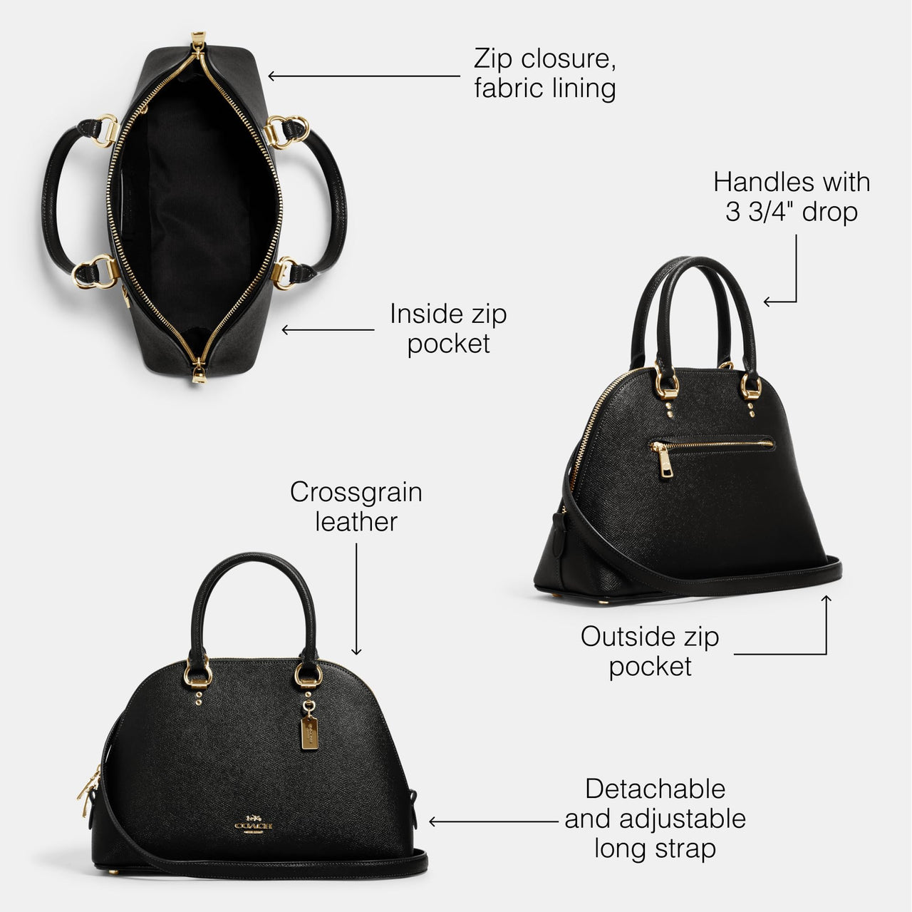 COACH Katy Satchel, Black