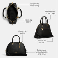 Thumbnail for COACH Katy Satchel, Black