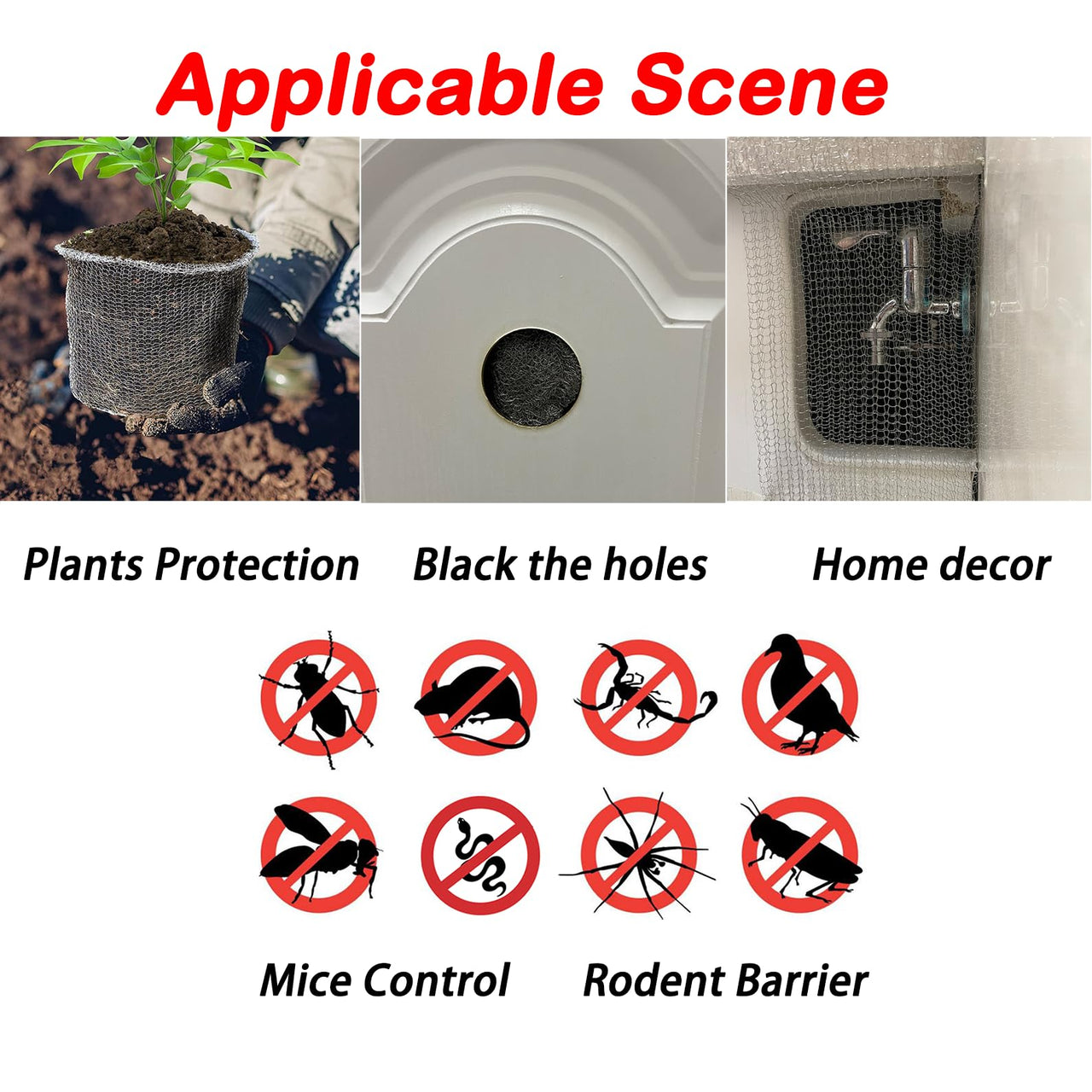 Wire Mesh for Mice Control 5 in X 30Ft,Hole Fill Fabric, Weep Holes Covers, Upgraded Stainless Steel Wire Mesh Roll, Flexible Stretchy Mesh Fabric for Garden House and DIY, Rodent Barrier