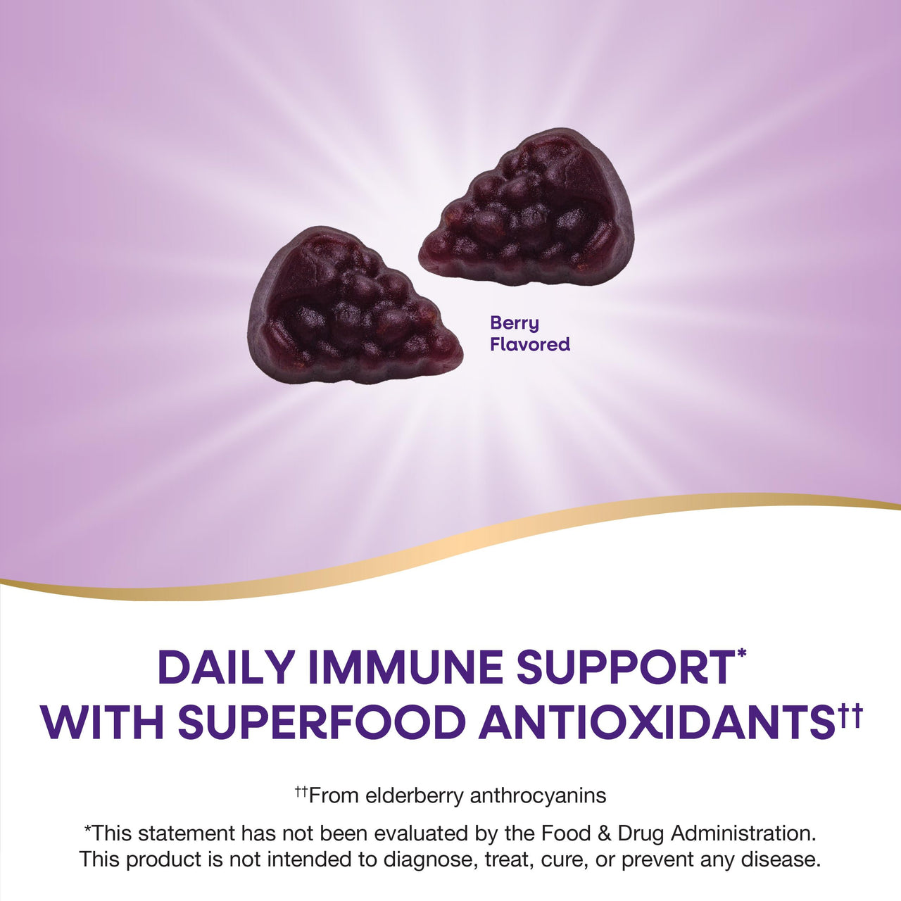 Nature’s Way Sambucus Kids Elderberry Immune Gummies with Black Elderberry Extract, Daily Immune Support Gummy with Vitamin C and Zinc for Children Ages 2+*, 60 Gummies