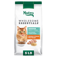 Thumbnail for Nutro Wholesome Essentials Dry Cat Food, Indoor Cat Food Dry Chicken & Brown Rice Recipe, 5 lbs.