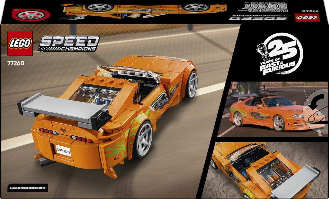 Lego 77260 Speed Champion Fast and Furious Toyota Supra MK4 Toy, Birthday Present, Blocks, Boys, Girls, Children, 10, 11, 12, Elementary School, Vehicle, Car, Mini Car, Pretend Play, Pretend Play Game