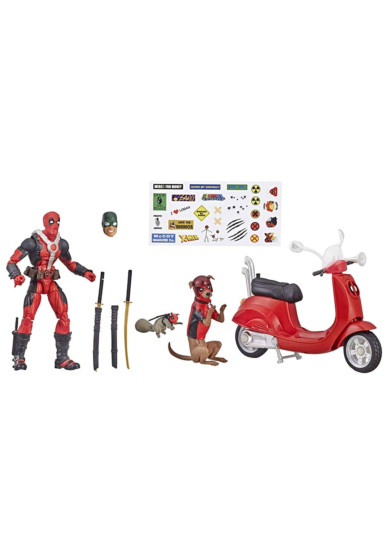 Marvel Legends Series Deadpool Corps Marvel Comics Collectible 6 Inch Action Figure & Vehicle, Includes Marvel’s Dogpool & Squirrelpool
