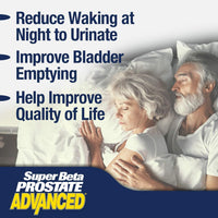 Thumbnail for SUPER BETA PROSTATE Advanced – Promote Sleep, Support Bladder Emptying. Prostate Support Supplement for Men's Health with Beta Sitosterol, not Saw Palmetto. (120 Caplets, 2-Pack)