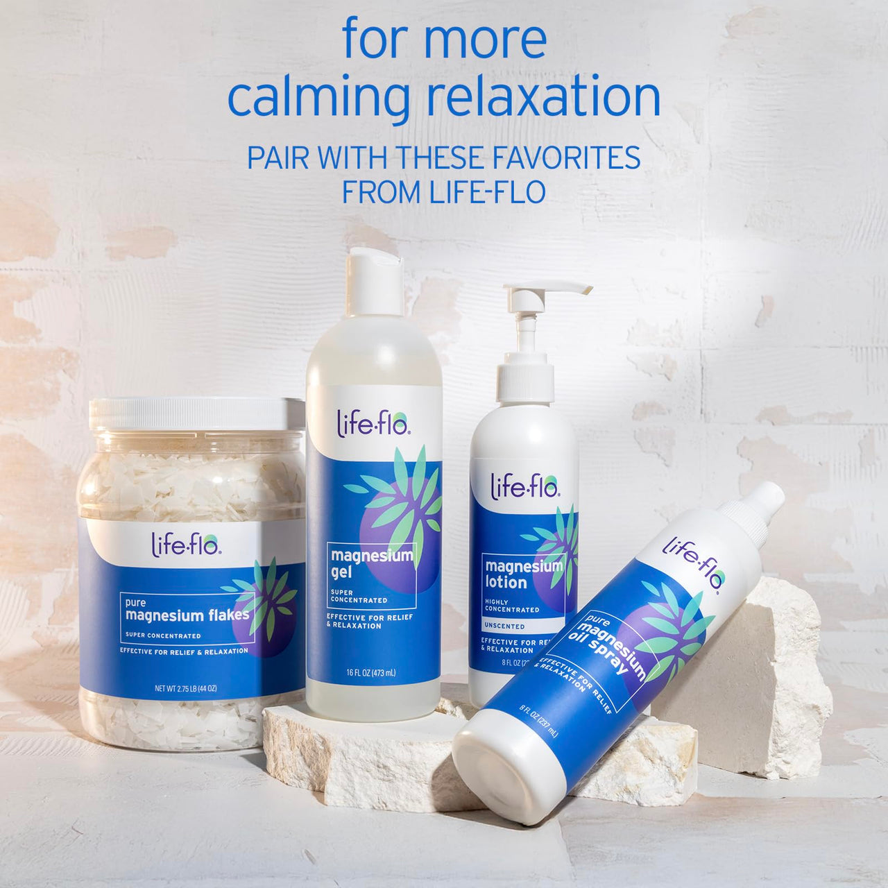 Life-flo Magnesium Lotion - Unscented Body Lotion - Relief and Relaxation with Magnesium Chloride from The Zechstein Seabed - Soothes Muscles and Joints - Hypoallergenic, 60-Day Guarantee, 8oz