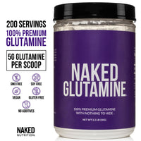 Thumbnail for NAKED Chocolate Whey Isolate (24 Servings) + Pure L-Glutamine Powder 2.2LB (200 Servings) – Grass-Fed Protein; Bulk; Non-GMO; Gluten Free; Soy Free; Vegan