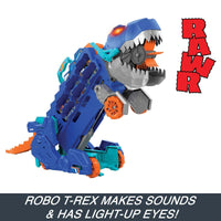Thumbnail for Hot Wheels City Toy Car Track Set, Ultimate T-Rex Transporter, Hauler Transforms into Stomping Dino with Race Track, from Netflix Series “Let’s Race”