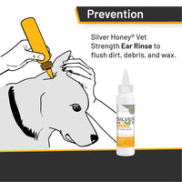 Thumbnail for Absorbine Silver Honey Rapid Ear Care Vet Strength Ear Rinse, 4oz, Manuka Honey & MicroSilver BG, Safe for Dogs & Cats