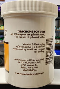 Thumbnail for Rooster Booster Vitamins and Electrolytes with Lactobacillus, Natural, 8 oz.