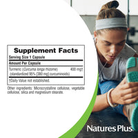 Thumbnail for NaturesPlus Herbal Actives Turmeric - 60 Capsules - Non-GMO, Vegan, Gluten Free - 60 Servings