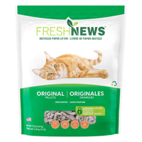 Thumbnail for Fresh News Recycled Paper Original Pellet Cat Litter, 12 Pound, Non-Clumping, Unscented, Made in USA