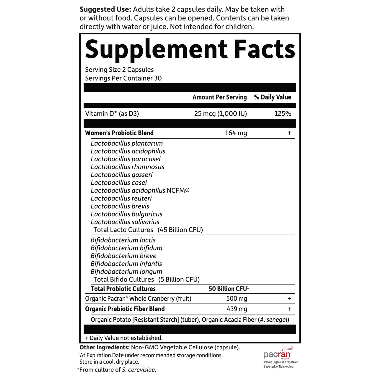 Garden of Life Dr. Formulated Probiotics Urinary Tract+ - 50 Billion CFU - Supports Digestive, Immune & Urinary Tract Health - Shelf Stable - 60 Vegetarian Capsules