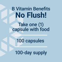 Thumbnail for Life Extension No Flush Niacin, B3 for Heart Health, Cholesterol & Energy Support, Non-GMO, Gluten-Free, 100 Capsules