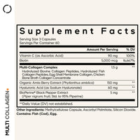 Thumbnail for Codeage Multi Collagen+ Supplement with Vitamin C, Biotin 5000 mcg, Hyaluronic Acid, Amla Berry, BioPerine - 5 Types of Collagen Grass-Fed, Pasture-Raised - 2-Month Supply - Non-GMO - 180 Capsules