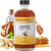 Thumbnail for Mickelberry Gardens Immune Support Ginger Honey Tonic – Organic Ginger Shots & Syrup for Immunity Boost, Digestive Health, and Wellness – 4 Oz
