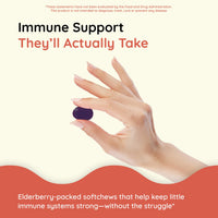 Thumbnail for CHILDLIFE ESSENTIALS Elderberry Super-Immune SoftChew Gummies for Kids - Immune Support with Vitamin C & Vitamin D3, Elderberry Immune Supplement for Babies, Toddlers & Children - Berry, 27 Softchews