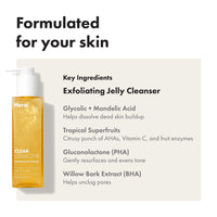 Thumbnail for Hero Cosmetics Clear Collective Exfoliating Jelly Cleanser - Gentle Daily Foam Facial Cleanser, Removes Oil and Dead Skin, Fragrance and Paraben Free (5.07 fl oz)