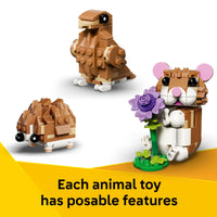 Thumbnail for LEGO Creator 3 in 1 Cute Hamster with a Flower Building Toy for Girls & Boys, Ages 7+ - Kids Build a Hamster, Hedgehog or Eagle Animal Figure - Gift Idea for Birthdays - 31376