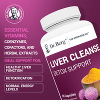 Thumbnail for Dr. Berg Liver Cleanse Detox Capsules w/Unique Blend of Milk Thistle, Ox Bile & Folate - Liver Supplement Includes Turmeric, Black Pepper & Choline - 60 Capsules