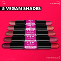 Thumbnail for NYX PROFESSIONAL MAKEUP Wonder Stick Blush with Hydrating Hyaluronic Acid, Dual-Ended Cream Blush Stick - Coral & Deep Peach