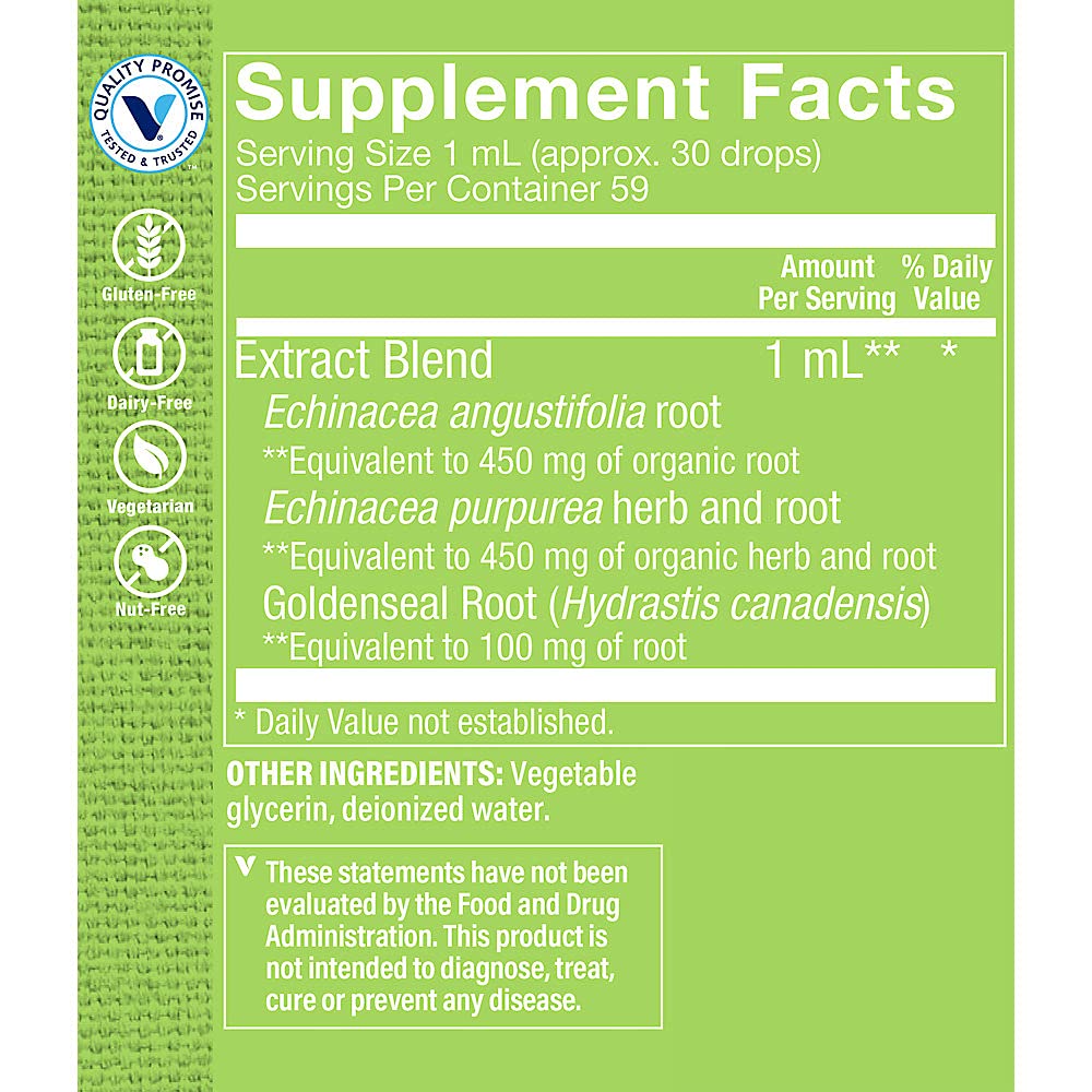 The Vitamin Shoppe Echinacea Goldenseal Extract - Seasonal Immune Support | Traditional Herbal Wellness | 100 Capsules | Year-Round
